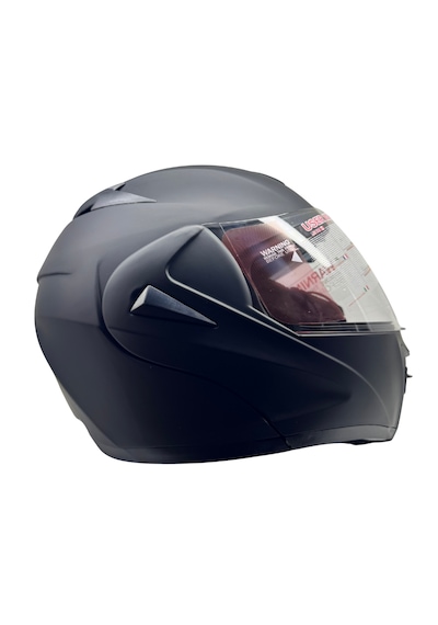 Kask Vrt Marka Vizörlü Çeneden Açılır Mat Siyah