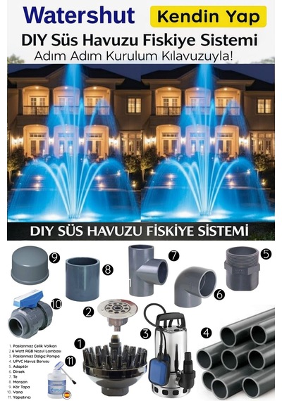Kendin Yap Bahçe Volkan Süs Havuzu Fıskiye Sistemi Dıy