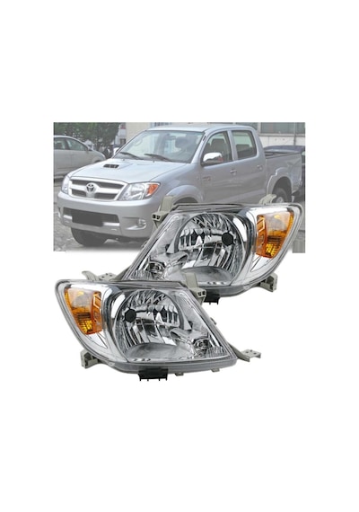 Toyota Uyumlu Hilux Sağ Sol Ön Far Takımı Sarı Sinyalli 20052009 N11.2736