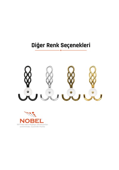 Örgü Portmanto Askısı, Metal Vestiyer Askısı, Altin, Duvar Ve Dolap Askılığı 5'li Set Vidalı Altın