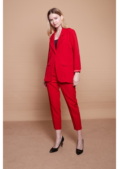 Yakalı Kolu Katlamalı Cep Kapaklı Salaş Boyfriend Oversize Hafif Likralı Kumaş Blazer Ceket-kırmızı Kırmızı Yakalı Kolu Katlamalı Cep Kapaklı Salaş Boyfriend Oversize Hafif Likralı Kumaş Blazer Ceket-kırmızı Kırmızı