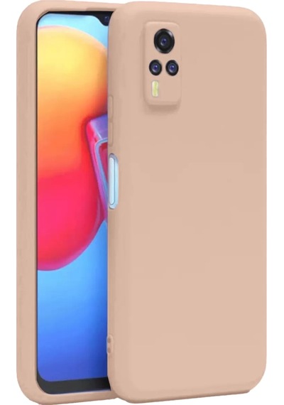 Newface Vivo Y53s Kılıf Nano İçi Kadife Silikon - Pudra