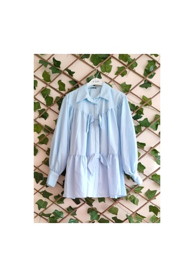 Çınar Boutique Fiyonklu Tunik-mavi - Standart Mavi Mavi