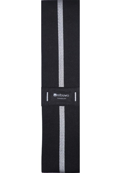 Rebuwo Medium Squat Direnç Bandı 35x8 Cm Kaymaz Fitness Egzersiz Lastiği Siyah & Açık Gri Açık Gri