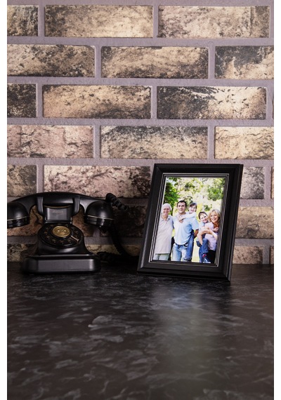 Siyah Resim Fotoğraf Çerçevesi 10x15 Siyah Gümüş İşlemeli