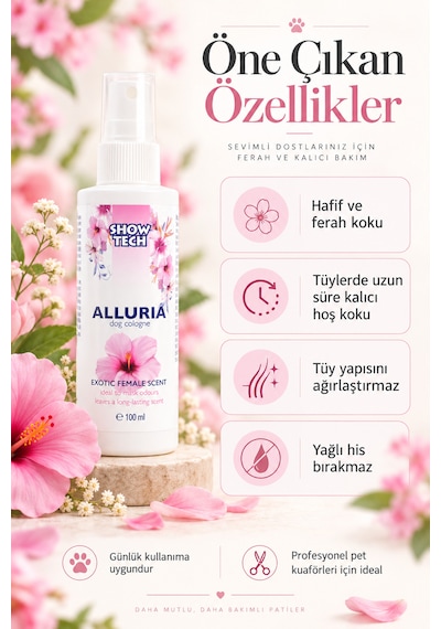 Showtech Alluria Dişi Kedi Ve Köpek Parfümü 100 Ml