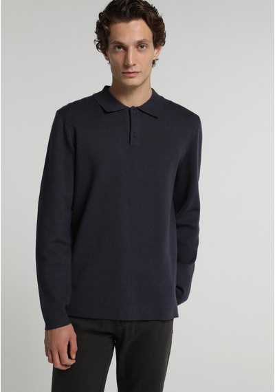 Colin's Colins Regular Fit Polo Yaka Jakarlı Erkek Lacivert Kazak Cl1076234 Q1.v1 Nav