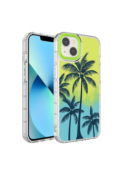 Apple Uyumlu  iPhone 13 Kılıf Renkli Desenli Sert Silikon Zore Korn Kılıf