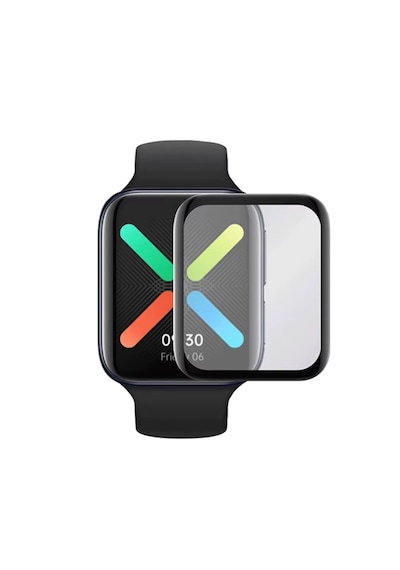 Forzacase Oppo Watch 46mm İle Uyumlu Çerçeveli Tam Kaplayan 3d Pet Ekran Koruyucu Film - Fc016