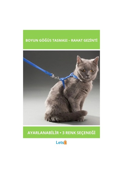 Ayarlanabilir Kedi Boyun Ve Göğüs Tasması Rahat Ve Güvenli
