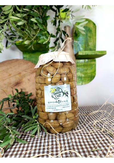 Aydın Yöresi Kalamata Cinsi Sofralık Tatlandırılmış Kırma Yeşil Zeytin 2 Kg