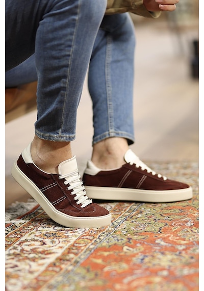 Shoetyle - Koyu Kahverengi Hakiki Süet Bağcıklı Erkek Sneaker 666-3071-1248 Kahve Rengi Shoetyle - Koyu Kahverengi Hakiki Süet Bağcıklı Erkek Sneaker 666-3071-1248 Kahve Rengi