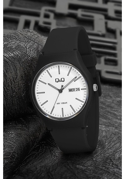 Q&Q QCG21201 Su Geçirmez Çift Takvimli Unisex Kol Saati
