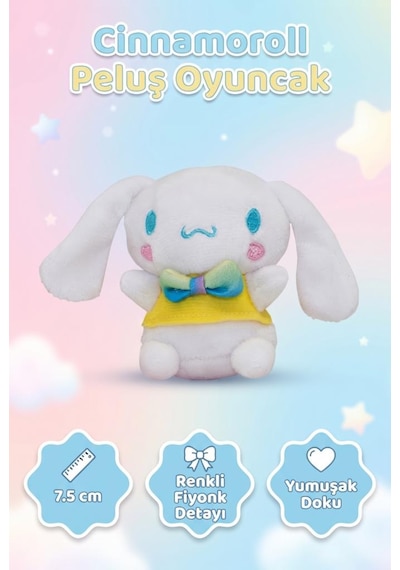 Gioc-hi Prezio-si Hello Kitty Peluş Serisi 7,5 Cm Sevimli Cinnamoroll Eğlenceli Peluş Oyuncak Çok Renkli