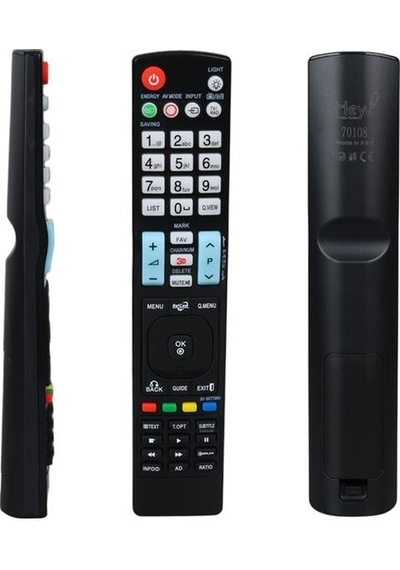 Hey Rm-l999 Küçük Kalıp Lg Netcast Tuşlu Yazısız Lcd Led Tv Kumanda Rc0999