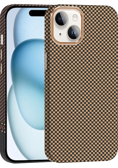 Teleplus Apple Uyumlu iPhone  14 Kılıf M-safe Karbon Fiber Tasarım Gross Kapak