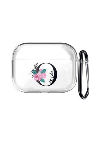 Apple Uyumlu AirPods Pro 2 Harf Tasarımlı Şeffaf Silikon Kılıf - O Şeffaf