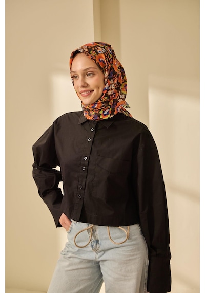 Silk Home Soft Eşarp 73090-02 Siyah, Turuncu, Yeşil, Saks