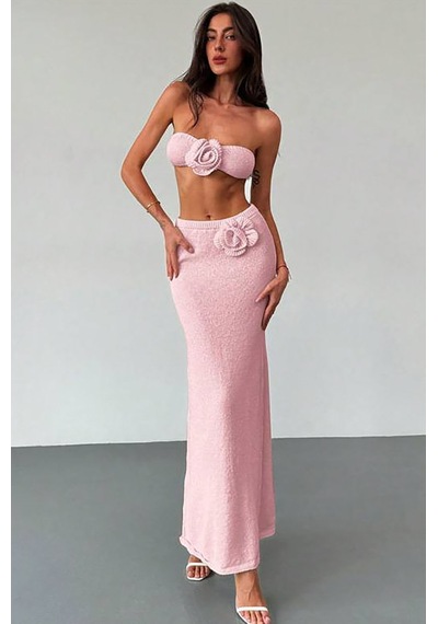 Emmy İkli Örme Elbise - Pembe