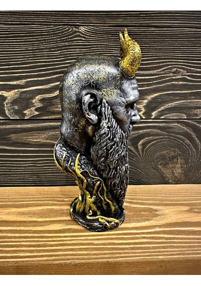 God Of War Ragnarok Kratos Mimir 20cm Gümüş Renk Polyester Figür