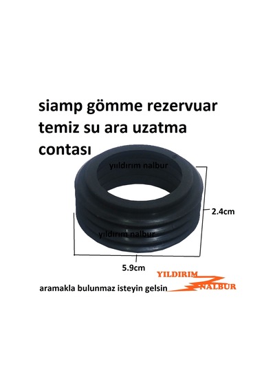 Siamp Gömme Rezervuar Temiz Su Ara Uzatma Contası Kalın 5.9 Siyah