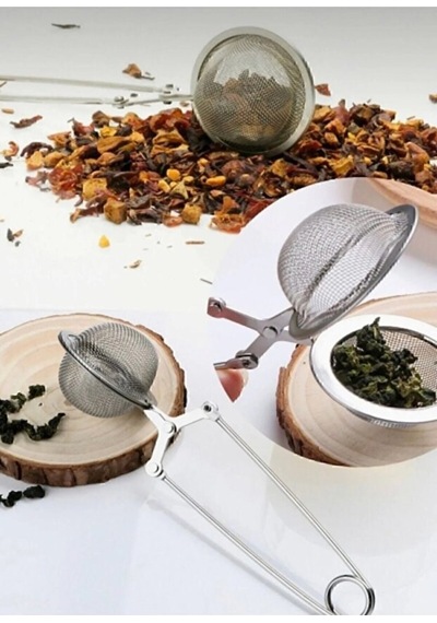 Mandallı Bitki Çayı Süzgeci Çay Kahve Demleme Demlik Çay Süzgeci Diğer