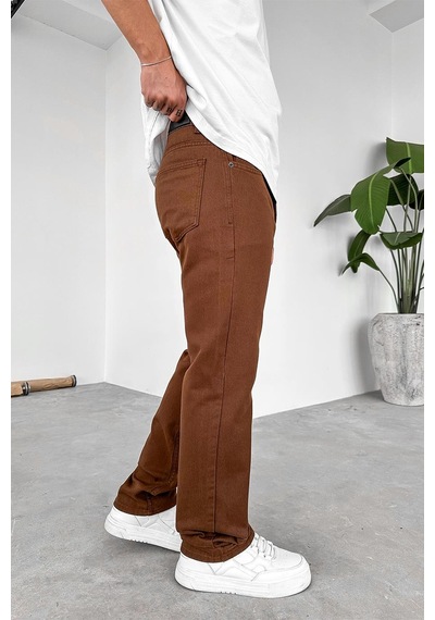 Kahverengi Basic Premium Baggy Pantolon Kahverengi