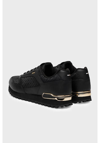 Boss Logolu Deri Sneaker Ayakkabı Erkek Ayakkabı 50568574 007 Siyah