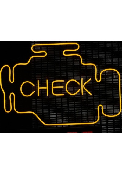 Araç Motor Arıza Lambası Neon Led Tabela