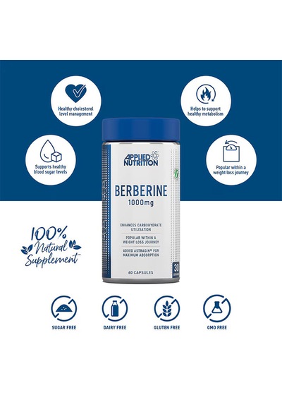 Applied Nutrition Berberine Capsules 1000mg X 60 Caps