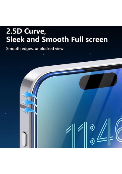 Joyroom Apple Uyumlu iPhone 16 Pro Gerçek Corning Gorilla Glass Cam Ekran Koruyucu