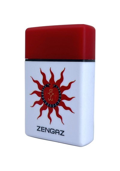 Zengaz Cool Tasarım Jet Alev Çakmak - Solar Ouroboros Edition Beyaz