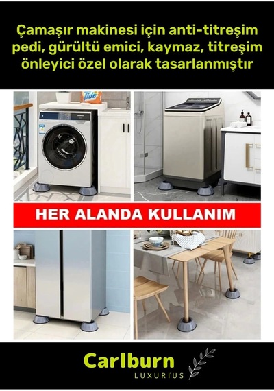 Özel Üretim Gürültü Engelleyici Titreşim Önleyici Kauçuk Çamaşır Bulaşık Makinesi 4 Adet Ayak Pedi