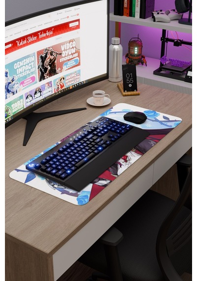 Rosaria Genshin Impact Anime Oyuncu V4 - 70x30 Xl Gaming Mouse Pad Fare Altlığı