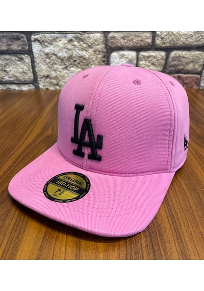 Hamze La Los Angeles Hiphop Snapback Rapper Baseball Drip Şapka Cap Pembe - Siyah