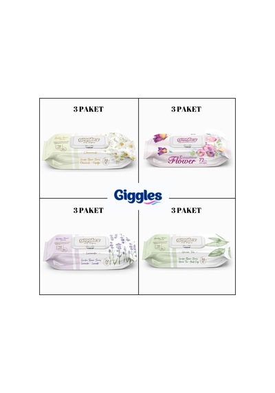 Giggles Islak Mendil - Islak Havlu 72x12 Toplam 864 Yaprak
