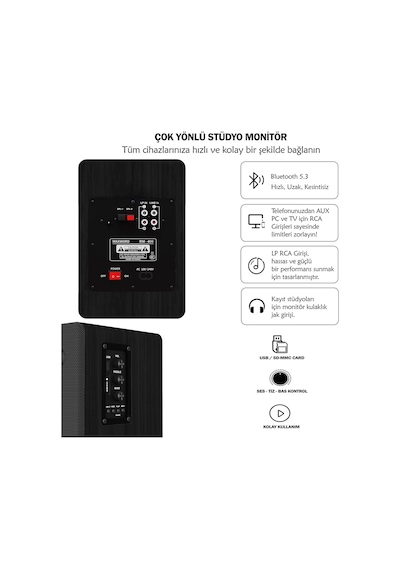 Maxword RM-400 Aktif Stüdyo Referans Monitörü 4 İNÇ ÇİFT Bluetooth USB 140 Watt Maxword RM-400 Aktif Stüdyo Referans Monitörü 4 İNÇ ÇİFT Bluetooth USB 140 Watt