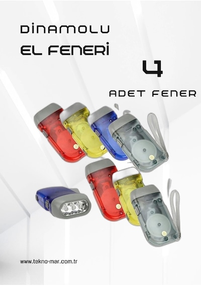4 Adet Tüm Aileye Deprem Için Pilsiz Dinamolu 3 Ledli El Feneri Deprem Feneri Pilsiz Fener Karışık Karışık Renk