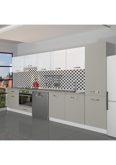 Decoraktiv Elite 325 Ankastre Fırın Modüllü Mdf Hazır Mutfak Dolabı - Tezgah Dahil - Kumtaşı - Beyaz Bej Decoraktiv Elite 325 Ankastre Fırın Modüllü Mdf Hazır Mutfak Dolabı - Tezgah Dahil - Kumtaşı - Beyaz Bej
