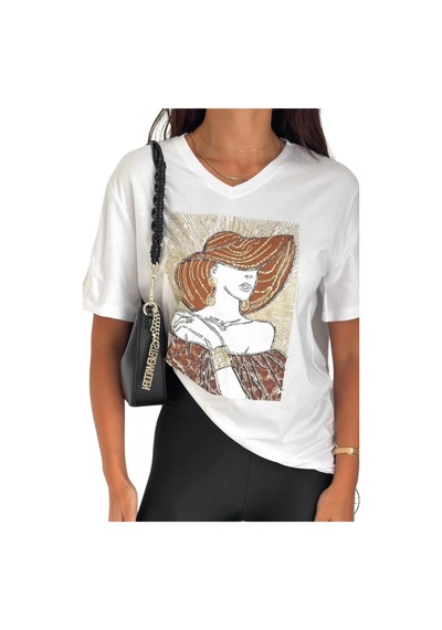 Cassime Kadın Beyaz Büyük Beden Şapkalı Kadın Pul Payet İşlemeli %100 Pamuk Tişört Xl-2xl-3xl Cassime Kadın Beyaz Büyük Beden Şapkalı Kadın Pul Payet İşlemeli %100 Pamuk Tişört Xl-2xl-3xl