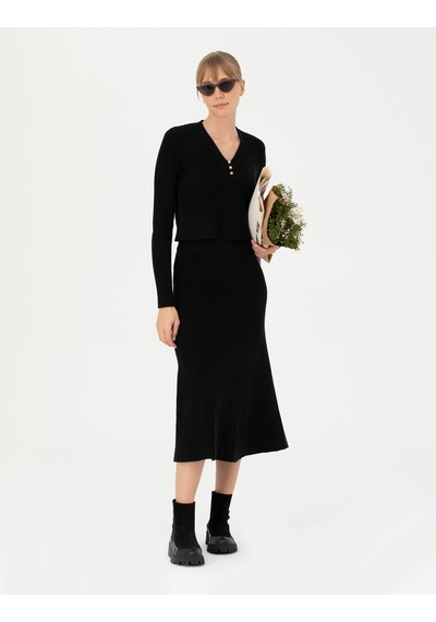 Pierre Cardin Kadın Siyah Triko Kazak 50276214-vr046 Siyah