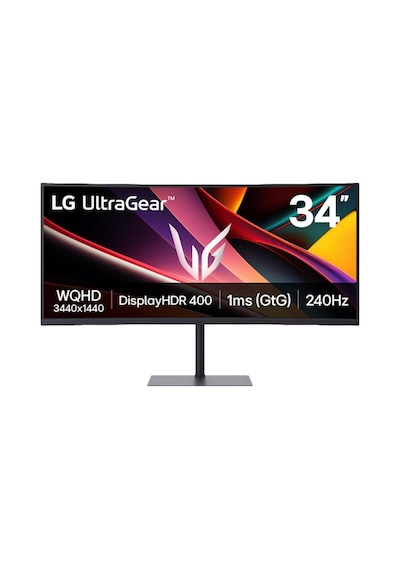 Lg Ultragear G6 34g630a-b 34 İnc 240hz 1ms Hdmı Dp Usb-c Freesync Premium Hdr400 Wqhd Va Curved 150