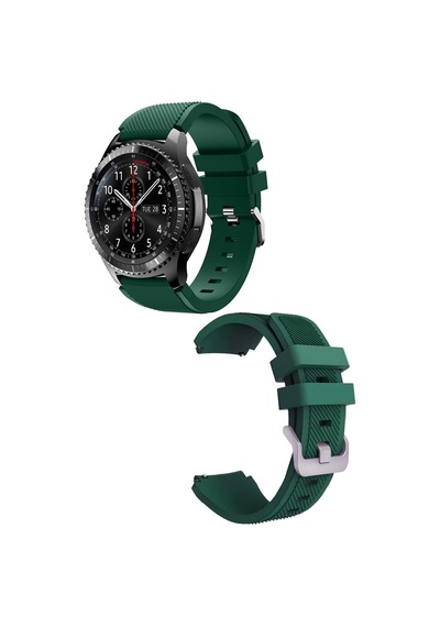 Watch Gt/gt2/gt2 Pro Klasik Çizgi Desenli 22mm Silikon Kordon R2840-askeri Yeşil