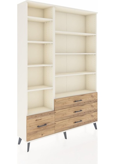 Arges Dolap 9 Raflı 4 Çekmeceli 132x30x195 Aytaşı-aytaşı/çam Aytaşı