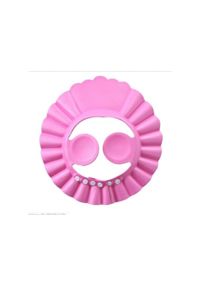 Lexroo Pembe Renk Banyo Şapkası Kız Çocuk Bebek Güvenli Şampuan Şapkası Bebek Ayarlanabilir Şampuan