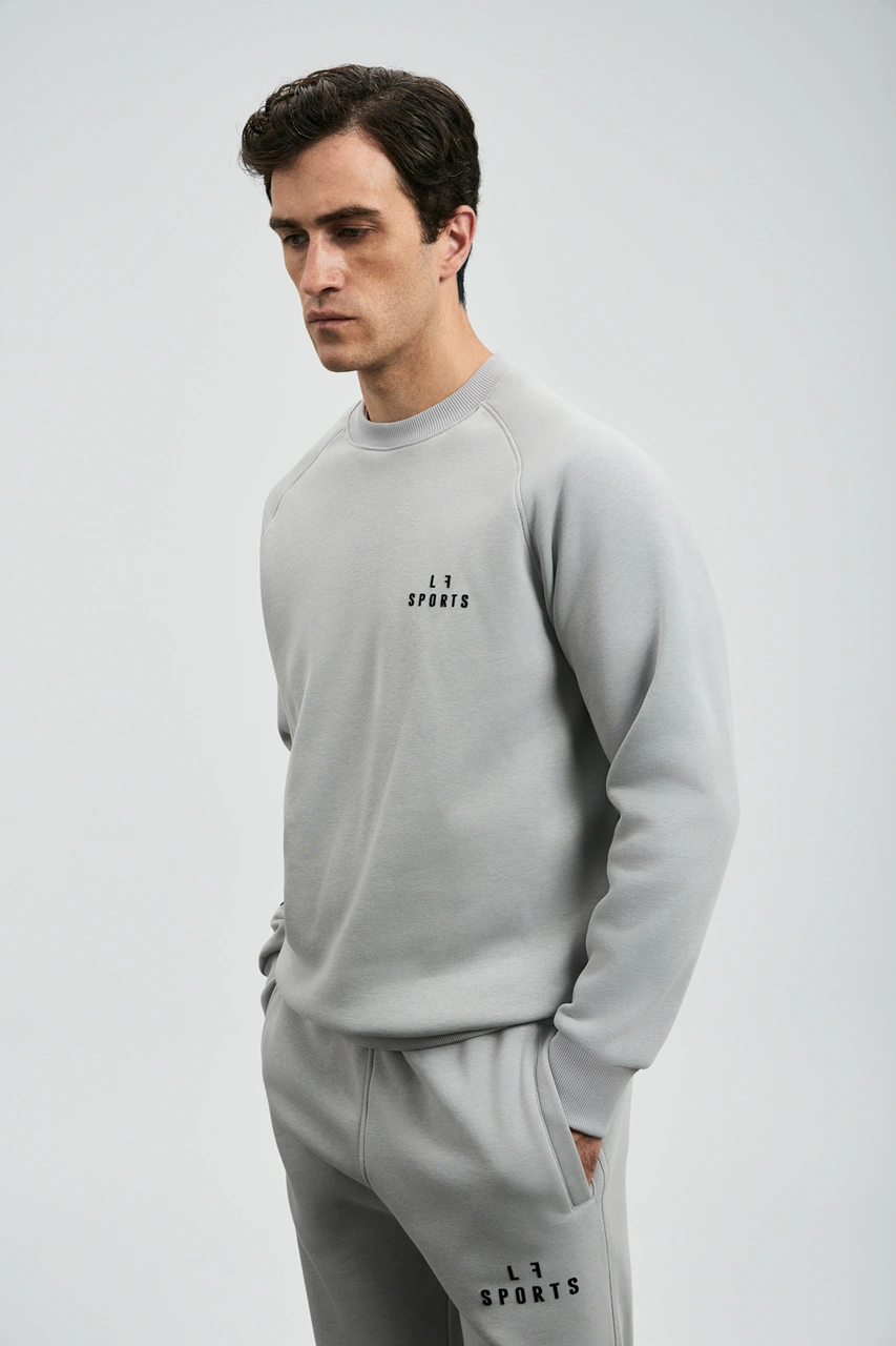 Lufian Sıgma Erkek Sweatshirt Açık Gri Açık Gri 112030186100180 Açık Gri