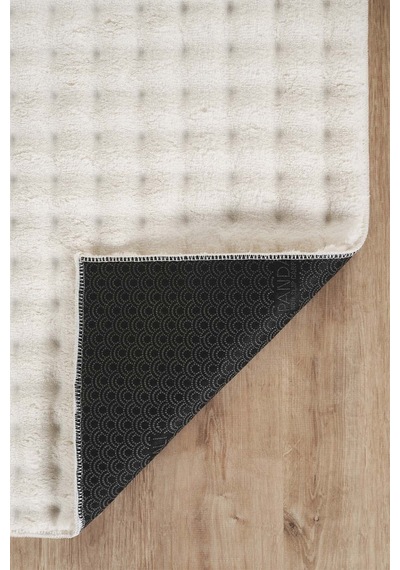 Villadia Home Textile Krem Yumuşak Bubble Puffy Post Kaymaz Taban Peluş Halı Yolluk Yıkanabilir Oturma Salon Koridor Çocuk Yatak Mutfak Odası Vd5010krem