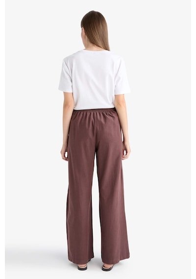 Defacto Wide Leg Keten Karışımlı Pantolon F7633ax25aubn328 Kahve