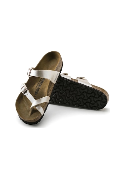 Birkenstock Mayari Bf Inci Beyaz Parmak Arası Kadın Terlik 071661 (504242665)