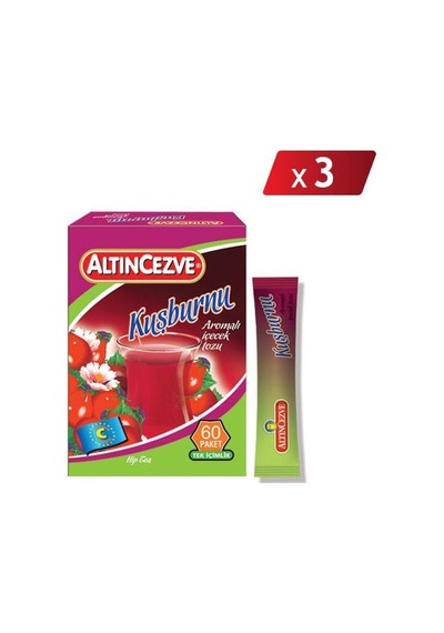 Altıncezve Kuşburnu Aromalı Tek İçimlik İçecek Tozu 3'lü 40 x 1.5 G